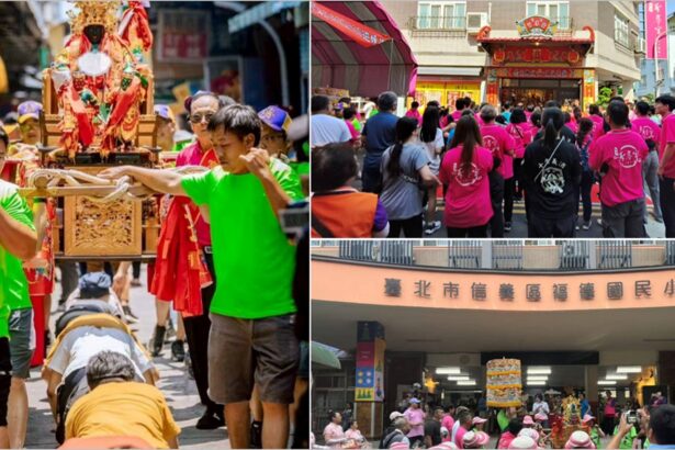 銀同媽祖金身轉進信義區福德國小賜福　小朋友感動相迎深刻體會信仰力量