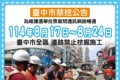 禁挖期間查獲3件違規開罰　中市嚴守市民公投權益