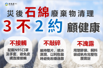 石綿建材為一級致癌物！　中市勞工局籲拆除清理人員落實呼吸防護措施
