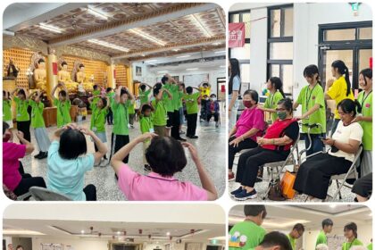 佛光小領袖心靈成長營與蘭陽仁愛之家長者共度父親節 