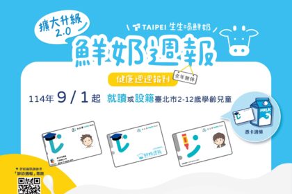 週週免費領！北市2-12歲童福利　鮮奶、豆漿喝到飽還可抽大獎