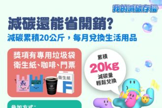 北北桃減碳存摺兌好禮　即日起開放登錄