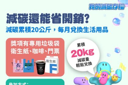 北北桃減碳存摺兌好禮　即日起開放登錄