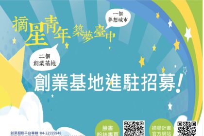 青年創業從台中開始！中市勞工局光復新村、審計新村青創基地招募開跑