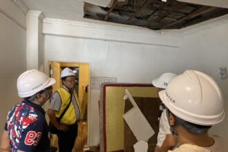 基隆正榮街民宅天花板剝落　市府會勘判定老舊鋼筋鏽蝕