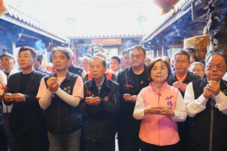 「時尚媽祖」降臨台中！ 　山邊媽祖百年首訪 傍晚攜手旱溪、大庄媽逛夜市 鄭副市長祈願國泰民安