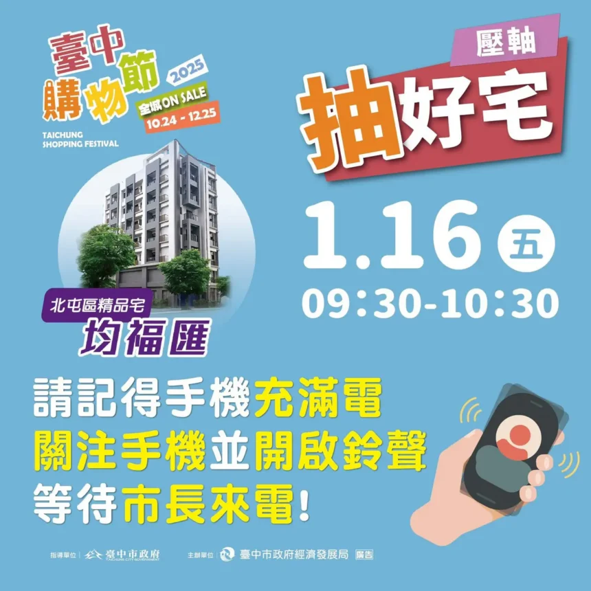 許願接到盧市長來電！台中購物節壓軸好宅明日揭曉　手機充電、祭品文齊發 全民倒數迎幸運時刻