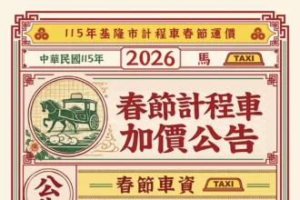 北北基計程車春節加成上路！每趟加收30元　一律按表收費