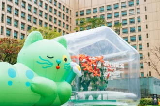 超人氣插畫角色「喵喵」化身巨偶　北市府廣場必拍打卡點