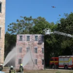 南投縣119擴大防災演習　副縣長王瑞德視導　展示電動車新式滅火器材　強化春節救災量能