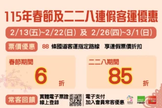 春節連假搭乘公共運輸、幸福巴士優惠