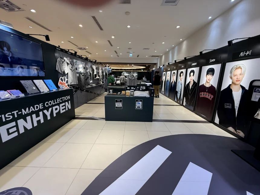 ENHYPEN 高雄快閃店登場 　成員親自參與企劃引發熱議 　南部恩靜注意ENHYPEN 巡迴快閃店 　最終站落腳高雄夢時代購物