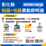 「稅籍」及「地籍」異動即時通一站式申請　雙重守護