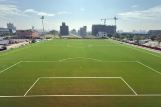 FIFA認證草皮成形！台中國際足球園區7月完工　全台首座AFC等級球場即將亮相