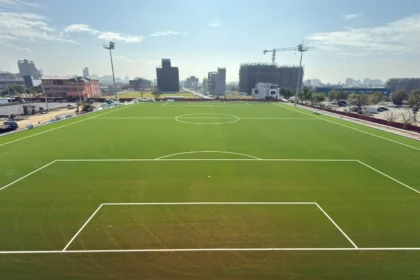 FIFA認證草皮成形！台中國際足球園區7月完工　全台首座AFC等級球場即將亮相