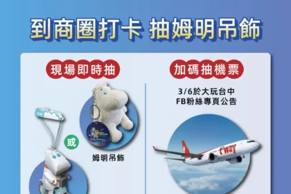 中台灣燈會串聯商圈活動　每日限額100名抽限量姆明吊飾