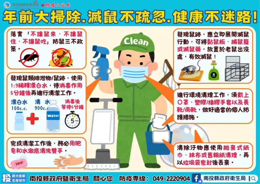 三不原則，讓空間只屬於你　不「鼠」於牠！ 5要6不！預防新型A型流感