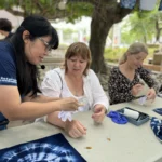 葫蘆墩文化志工「推波助染」　 藍染工藝表現台中城市美學