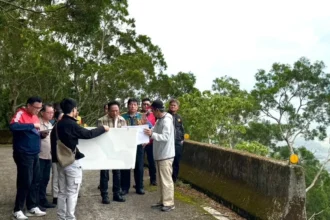 原民會主委曾智勇Ljaucu．Zingrur 　會勘屏東縣牡丹鄉災害復建與基礎建設推動進度