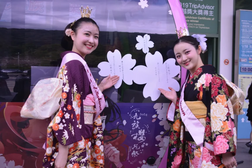 全台唯一認證「賞櫻名所」！日本櫻花女王參訪九族櫻花祭　盛讚獨一無二的櫻花祭典