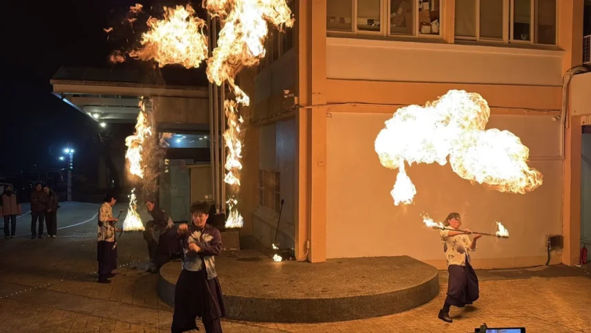 烈焰星空　清境奔羊節火舞震撼收尾　舞者驚喜為壽星燒掉壓力