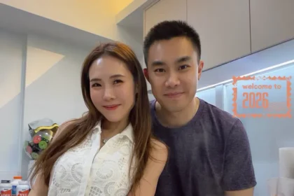 吳申梅春節前夕飛回香港與夫婿團聚 吃港式盆菜年味滿滿