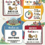 115年兒童節及清明節連假出勤工資給付