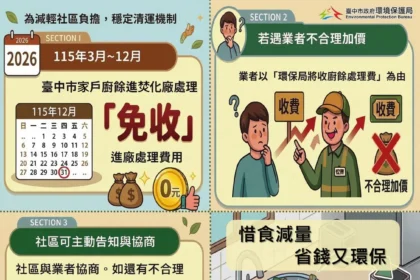 減輕社區負擔　中市家戶廚餘進焚化廠免收費延至115年底