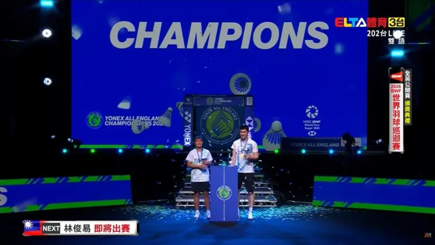 彰化之光閃耀全英公開賽 永靖國小社團啟蒙　詹又蓁勇奪混雙冠軍