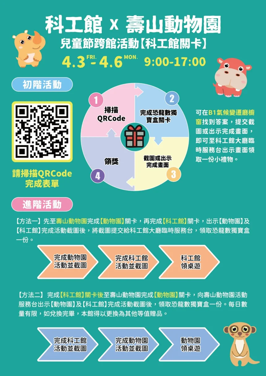 恐龍出沒 4天限定 科工館兒童節「恐龍童樂大冒險」登場