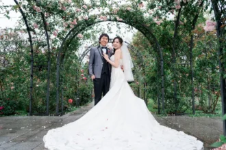 花博玫瑰園盛開　白色情人節巧扮紅娘牽起幸福