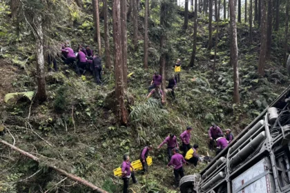 南投杉林溪遊園車突墜山谷　造成8人輕重傷送醫　其中1人頭部重創不治