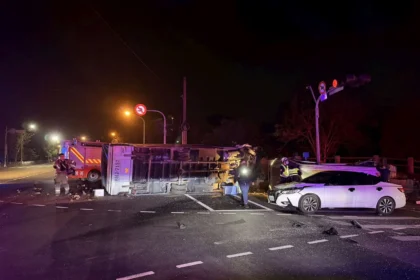 草屯鎮昨晚凌晨發生一起A１交通事故　造成1死7傷