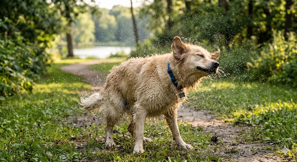 狗狗一直甩身體，是在玩還是在釋放壓力？專家解析背後行為訊號