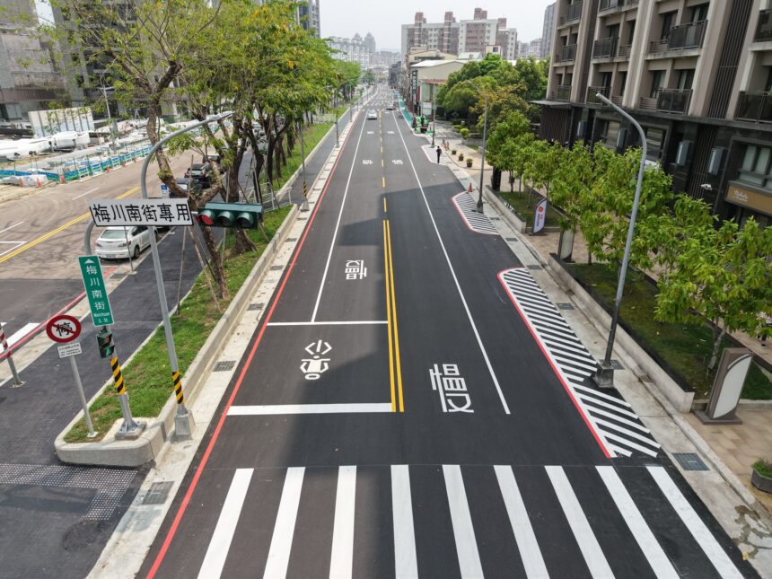 北屯交通路網大升級！　中市府斥資3億拓寬梅川南街今完工通車　全面提升通行品質與行人安全