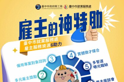 中市府規劃9場雇主座談會　勞工局：傾聽產業需求、助企業守護勞工