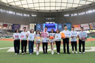 嘉義優鮮攻進日本職棒　翁章梁擔任開球嘉賓　啦啦隊強勢應援　精準行銷日本市場