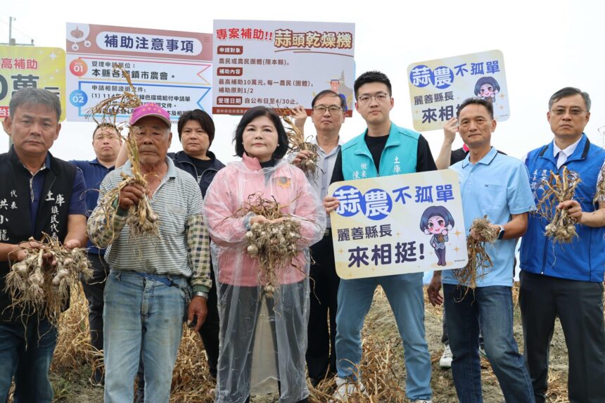 乾旱及暖冬致蒜球偏小產量銳減  縣長張麗善呼籲中央免勘查救助
