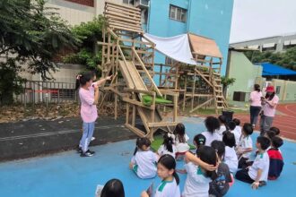 從喊熱到行動　市大附小學生打造涼感樹屋為校園降溫