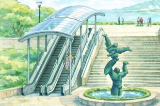 迪化休閒運動公園增設電扶梯優化進出動線　打造全齡友善休憩空間