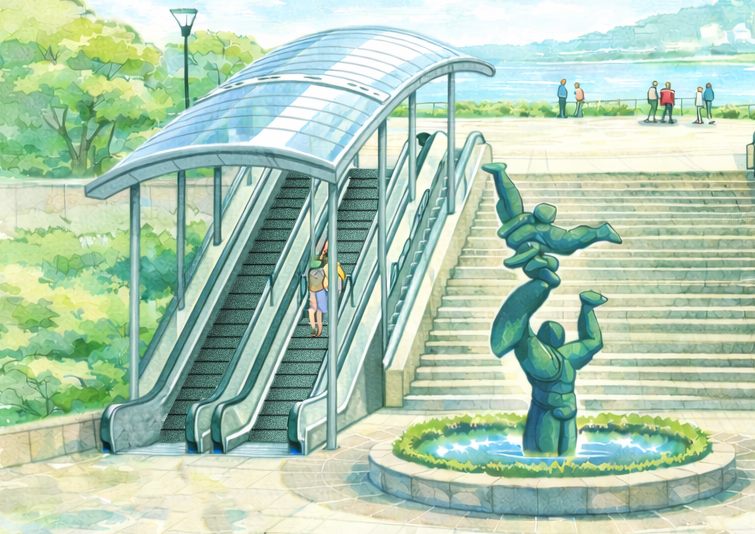 迪化休閒運動公園增設電扶梯優化進出動線　打造全齡友善休憩空間