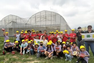竹崎食農體驗結合愛心義賣　鹿滿學童採番茄助弱勢