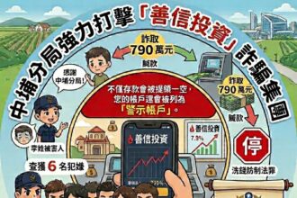 中埔警全力守護民眾財產　瓦解「善信投資」旗下6名車手集團