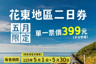 響應世界公共運輸日　臺鐵推點數加倍　花東優惠雙方案
