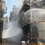中油大林煉油廠火警　疑槽體洩漏燃燒重油濃煙密佈