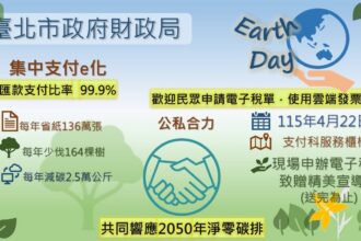 422世界地球日　北市財政局推電子稅單送好禮