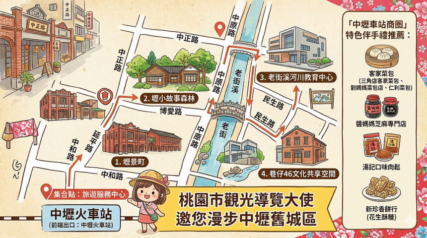 桃園市觀光導覽大使帶路！細品中壢舊城區的獨特魅力